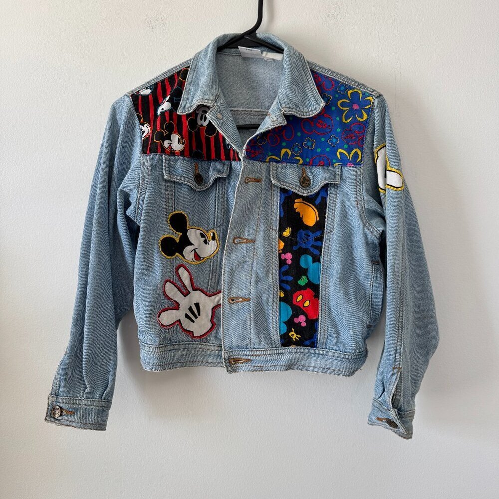 Vintage Mickey and Co Denim Jacket Patchwork
